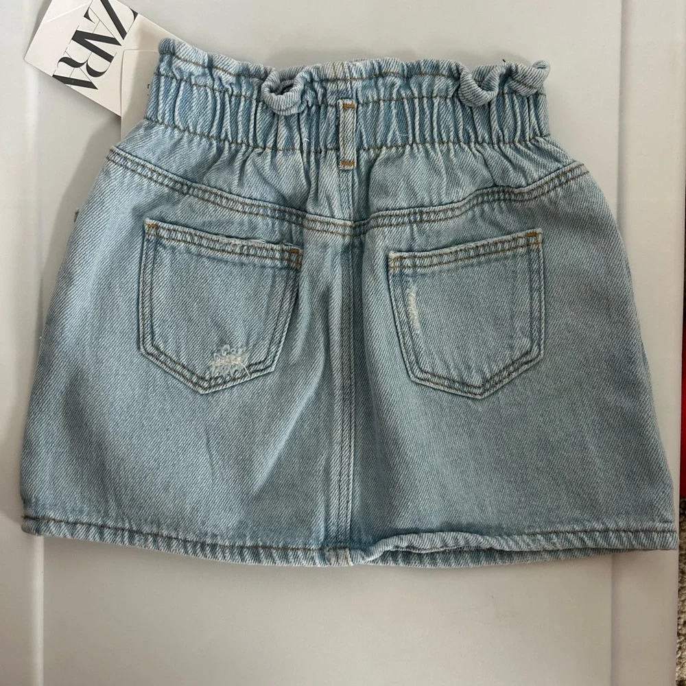 NWT Kids Ripped Denim Skirt